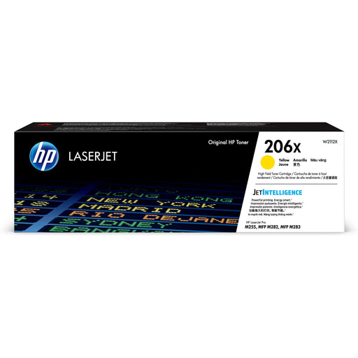 HP 206X Original High Yield Laser Toner Cartridge - Yellow - 1 Each