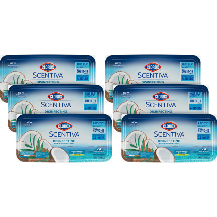 Clorox Scentiva Disinfecting Wet Mopping Cloth Refills