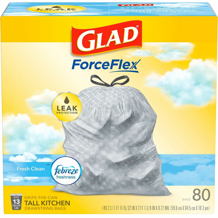 Glad ForceFlex Tall Kitchen Drawstring Trash Bags